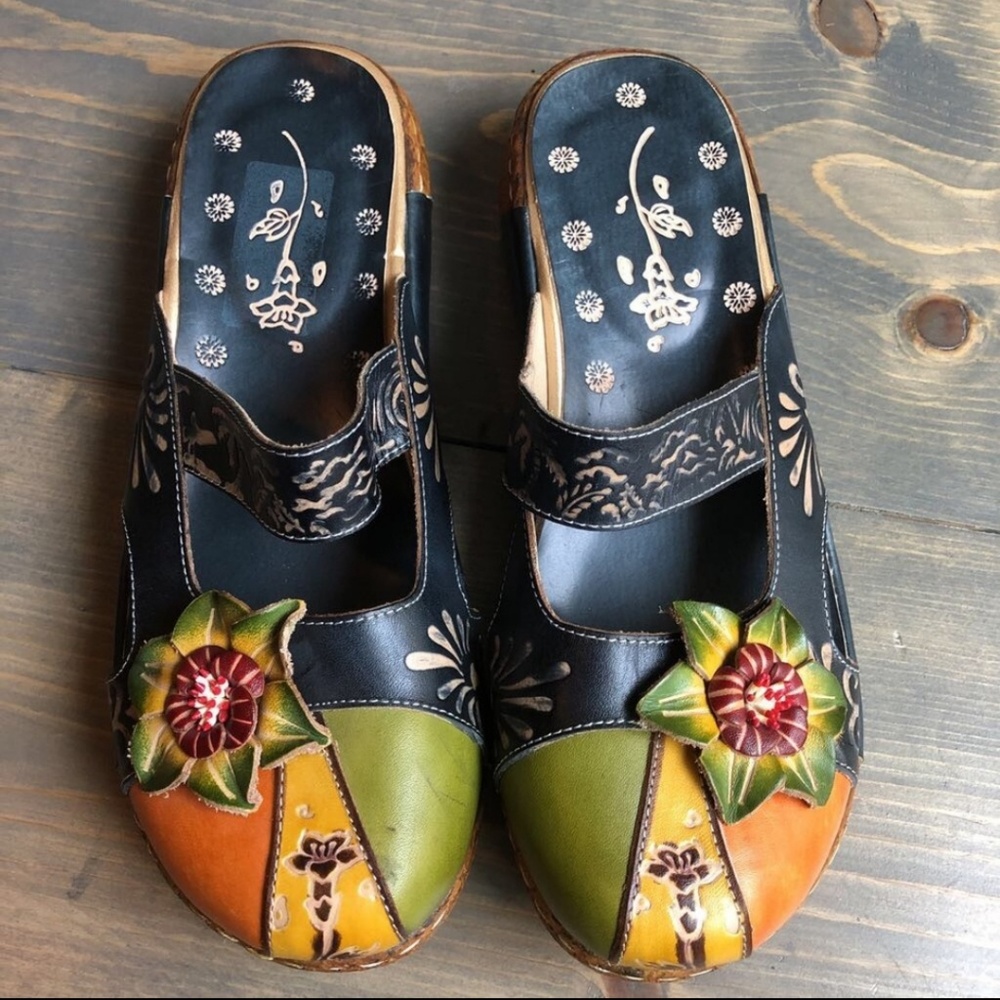 Mary Jane Platform Mules Size 10